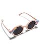 KIDLINGSS Happy Text Applique Detailed Round Sunglasses - Beige