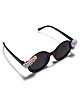 KIDLINGSS Happy Text Applique Detailed Round Sunglasses - Black