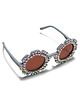KIDLINGSS Beads Embellished UV Protected Floral Shape Sunglasses - Light Blue