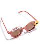 KIDLINGSS  Floral & Happy Bunny Text Applique Detailed Round Sunglasses - Brown
