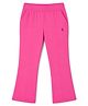 Pine Kids Cotton Lycra Knit Full Length Solid Colour Leggings With Stretch - Pink
