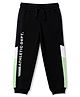 Pine Kids Cotton Knit Full Length Jogger with Athletic Dept. Print in Black