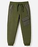 Pine Kids Cotton Knit Full Length Lounge & Track Pant  - Olive Green