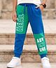 Pine Kids Knit Full Length Cut N Sew Text Printed Lounge Pant - Blue