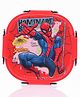 SKI Plastoware Insulated 3 Grid Bento Lunch Box with Stainless Steel Inner Leak-Proof BPA-Free with Steel Spoon With Spider Man Print- Red/Black