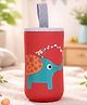 Sparkle Joy Baby Bottle Cover Sleeve | Stretchable Neoprene Insulated Bottle Protector with Handle | Cute Cartoon Design | Heat & Cold Protection Red