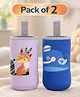 Sparkle Joy Baby Bottle Cover Sleeve | Stretchable Neoprene Insulated Bottle Protector with Handle | Cute Cartoon Design | Heat & Cold Protection Pack Of 2