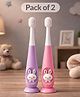 Sparkle Joy Baby Soft Bristle Toothbrush with Suction Base Cute Bunny Design Kids Toothbrush for Toddlers & Babies Pack Of 2