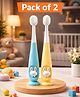Sparkle Joy Baby Soft Bristle Toothbrush with Suction Base Cute Bunny Design Kids Toothbrush for Toddlers & Babies Pack Of 2