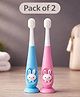 Sparkle Joy Baby Soft Bristle Toothbrush with Suction Base Cute Bunny Design Kids Toothbrush for Toddlers & Babies Pack Of 2