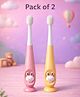 Sparkle Joy Baby Soft Bristle Toothbrush with Suction Base Cute Bunny Design Kids Toothbrush for Toddlers & Babies Pack Of 2