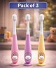 Sparkle Joy Baby Soft Bristle Toothbrush with Suction Base Cute Bunny Design Kids Toothbrush for Toddlers & Babies Pack Of 3