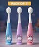 Sparkle Joy Baby Soft Bristle Toothbrush with Suction Base Cute Bunny Design Kids Toothbrush for Toddlers & Babies Pack Of 3