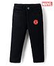 Babyhug Marvel Boys Full Length Jeans With Spider Man Graphics - Black