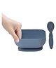 BABYKINS Babykins Silicone Suction Bowl with Spoon- Navy Blue