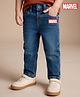 Babyhug Marvel Full Length Denim Jeans With Marvel Graphic - Blue