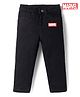 Babyhug Marvel 100% Cotton Denim Full Length Jeans With Marvel Patch - Black