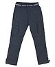 CAVIO Cotton Blend Woven Solid Cargo Pants - Navy Blue
