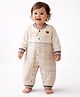 Little Surprise Box Full Sleeves Bear Embroidered Romper - Brown