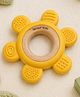 Sprout Kidz Flower Wooden & Silicone Teether for Babies Safe Chew Toy - Yellow