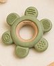 Sprout Kidz Flower Wooden & Silicone Teether for Babies Safe Chew Toy - Green