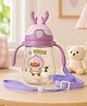 Sprout Kidz Horn Shape Straw Sipper Bottle for Kids Spill Proof Sipper Purple 600ml