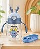 Sprout Kidz Horn Shape Straw Sipper Bottle for Kids Spill Proof Sipper Blue 600ml