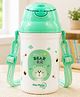 Sprout Kidz Hello Bear Kids Sipper Bottle BPA-Free Straw Sipper 400ml Pink - Green