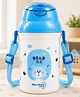 Sprout Kidz Hello Bear Kids Sipper Bottle BPA-Free Straw Sipper 400ml Pink - Blue