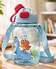 Sprout Kidz Dinosaur Kids Water Bottle BPA-Free Plastic Straw Sipper Bottle 400ml - Blue