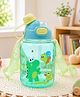 Sprout Kidz Dinosaur Kids Water Bottle BPA-Free Plastic Straw Sipper Bottle 400ml - Green