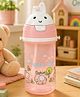Sprout Kidz Bunny Kids Water Bottle BPA-Free Plastic Straw Sipper 400ml - Peach