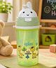 Sprout Kidz Bunny Kids Water Bottle BPA-Free Plastic Straw Sipper 400ml - Green