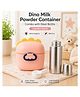 Sprout Kidz Stainless Steel Baby Feeding Bottle with BPA-Free Silicone Nipple & Dinosaur Milk Powder Container BPA-Free - Pink Combo