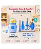 Sprout Kidz 4 in 1 Baby Grooming Set Nail Scissors, Clipper, File & Tweezers BPA-Free with Baby Powder Puff Combo Set - D2