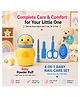 Sprout Kidz 4 in 1 Baby Grooming Set Nail Scissors, Clipper, File & Tweezers BPA-Free with Baby Powder Puff Combo Set - D3