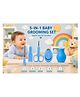 Sprout Kidz 4 in 1 Baby Grooming Set Nail Scissors, Clipper, File & Tweezers with Baby Nose Cleaner BPA-Free Complete Hygiene Combo - D1