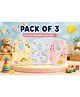Sprout Kidz Baby Soft Feeding Bib Cute Multi Print with Tich Button - multicolor (Pack Of 3)