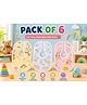 Sprout Kidz Baby Soft Feeding Bib Cute Multi Print with Tich Button - multicolor (Pack Of 6)