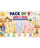 Sprout Kidz Baby Soft Feeding Bib Cute Multi Print with Tich Button - multicolor (Pack Of 9)