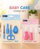Sprout Kidz 4 in 1 Baby Grooming Set Nail Scissors, Clipper, File & Tweezers with Nose Cleaner Kit BPA-Free Complete Care Combo - D1