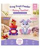 Sprout Kidz Bunny Teether Blue & Frog Fruit Feeder Purple Red Combo BPA-Free Silicone