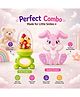 Sprout Kidz Bunny Teether Pink & Frog Fruit Feeder Green Yellow Combo BPA-Free Silicone