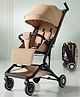 Babyhug Pro Swift Fold Stroller Beige| Self-Standing when Folded| Compact Fold| Ultra Lightweight & Durable Aluminium Frame| EN Certified| Suspension Wheels| Air-cabin Friendly| Adjustable Handle