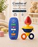Sprout Kidz Car Key Teether Blue & Twister Fruit Feeder Combo BPA-Free Silicone