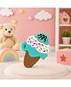 Sprout Kidz Ice Cream Teether Green BPA-Free Silicone Soft Chew Toy for Babies Pack of 1