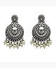 Teejh Nisha Silver Oxidized Earrings For Women