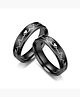Kairangi Rings for Women and Girls Couple Rings | Valentines Special Black HeartBeat Proposal Couple Ring For Girls & Boys | Birthday Gift For girls and women Anniversary Gift for Wife