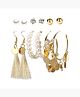 Kairangi Earrings for Women and Girls | Studs and Hoops Earring | Gold Plated Small Stud and Big Hoop Earring | Western Hoop Earrings Combo | Birthday Gift for girls & women Anniversary Gift for Wife