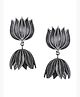 Kairangi Earrings For Women Oxidised Silver Toned Floral Designed Drop Earrings For Women and Girls
